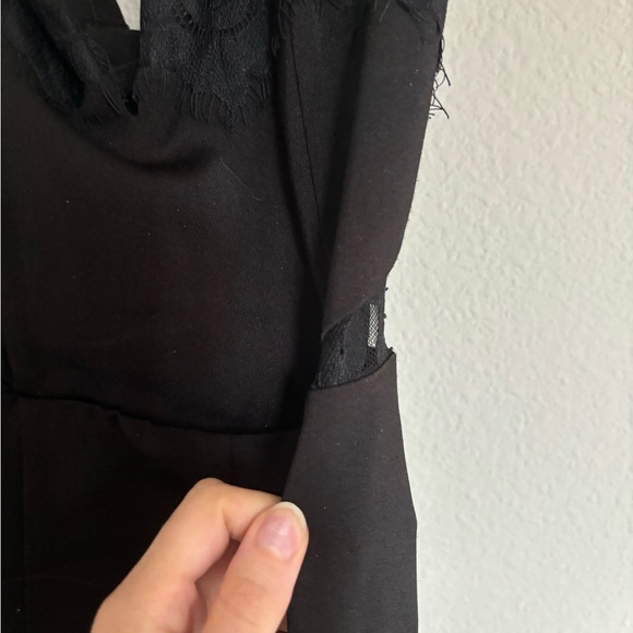 Corset boning metal v neck mesh cutout flare going out dress - Picture 3 of 7